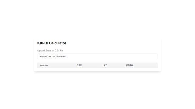 Thumbnail for prompt: This is correct. On this basis, the calculation logic is kdroi = volum multiplied by cpc divided by kd