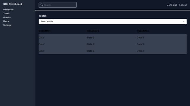 Thumbnail for prompt: change the Tables switchable and show the table contents of sql