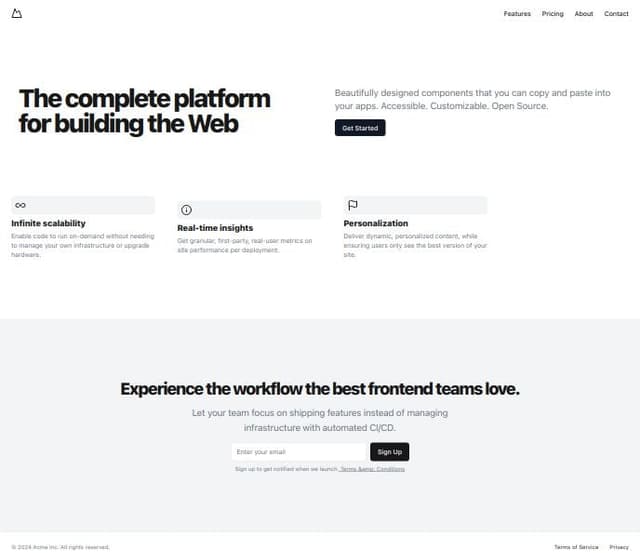 Thumbnail for prompt: create landing page like homepage of zenvoice.io