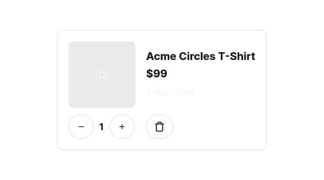 Thumbnail for prompt: shopping cart item component