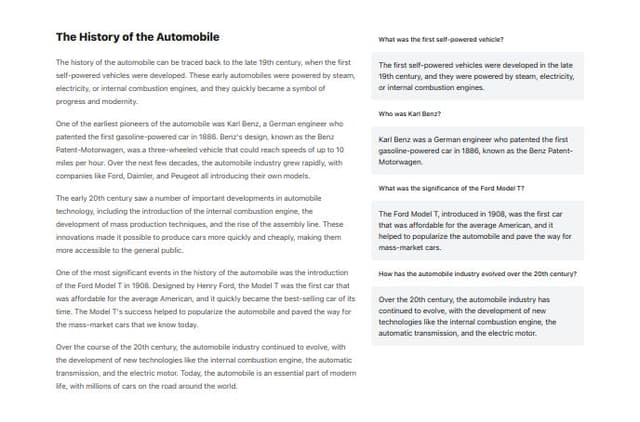 Thumbnail for prompt: english mock reading test interface with the reading passage on the left and clickable questions on the right 