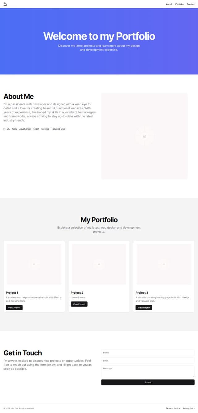Thumbnail for prompt: Make a aesthetic website for my portfolio and make it professionally and make it load faster and add some hi design and some objects
