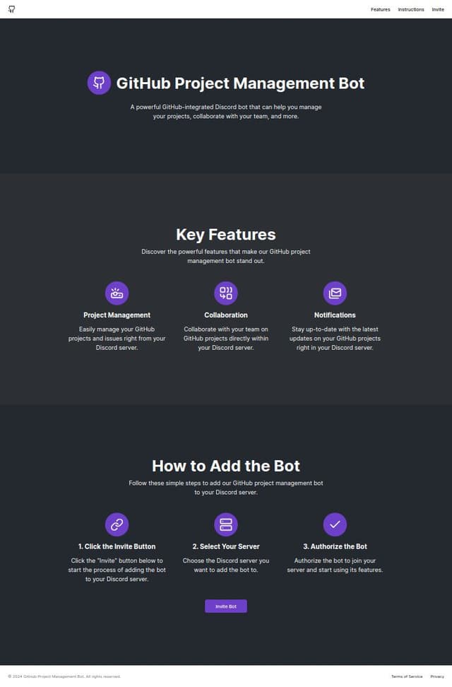 Thumbnail for prompt: this bot connects to github and does project management