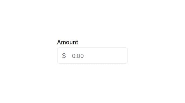 Thumbnail for prompt: Make currency input with Shadcn