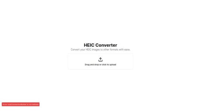 Thumbnail for prompt: Create a single-page React webpage for converting HEIC images to other formats. The page allows the user to upload files and then waits for updates from SignalR. When the files are ready to be downloaded, it shows the user a download link