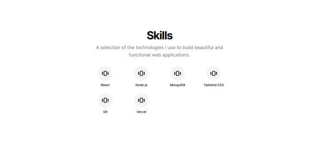 Thumbnail for prompt: make each skill icon clickable to display further information.