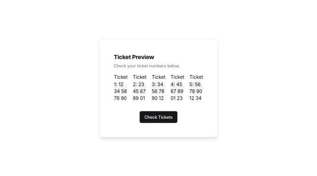 Thumbnail for prompt: no do like ticket preview of https://www.thelott.com/account/tickets