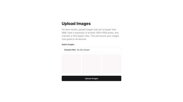 Thumbnail for prompt: I like option 3,  also show the ui state when images have ben uploaded