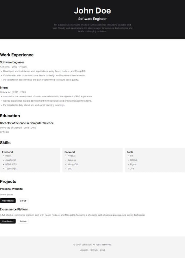Thumbnail for prompt: resume portfolio