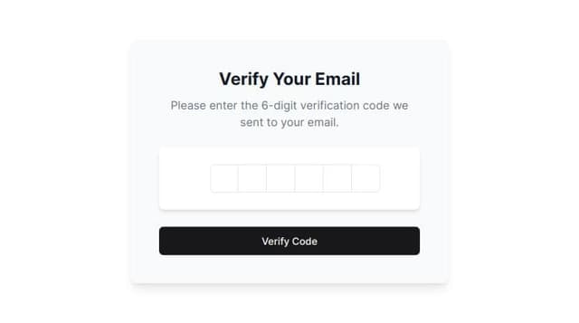 Thumbnail for prompt: Create html template for 6 digit verification code email