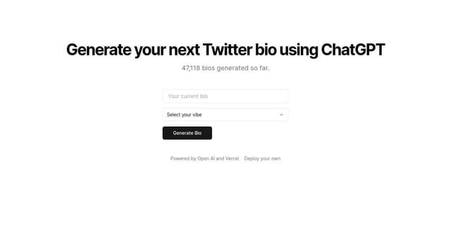Thumbnail for prompt: 47,118 bios generated so far.
