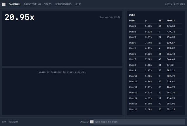 Thumbnail for prompt: A crypto gambling crash game for bitcoin