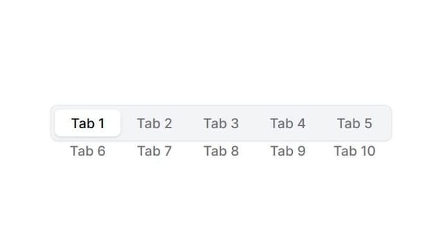 Thumbnail for prompt: A responsive Tabs component with 10 TabTriggers