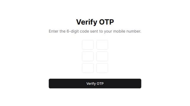 Thumbnail for prompt:  OTP Verification Form UI Design that the inputs are separated