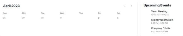 Thumbnail for prompt: a full calendar interface