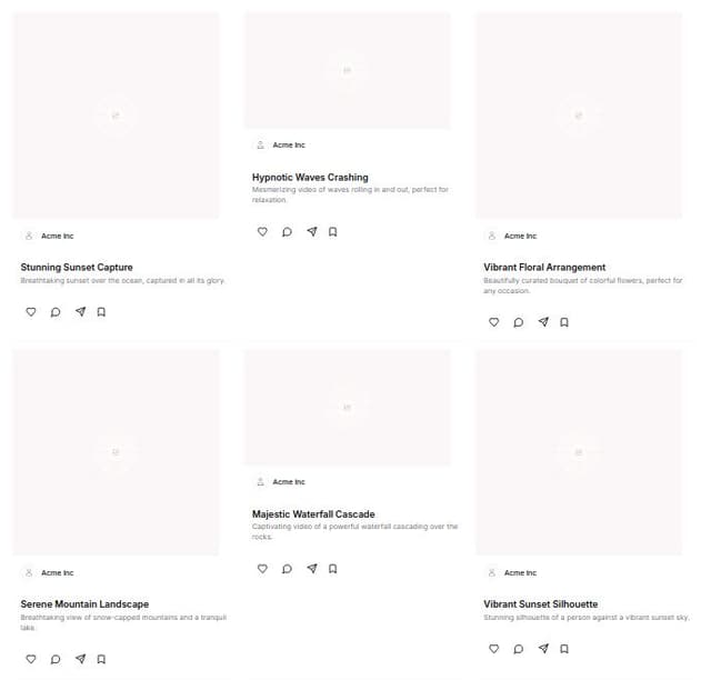 Thumbnail for prompt: generame un clon del feed de instagram
