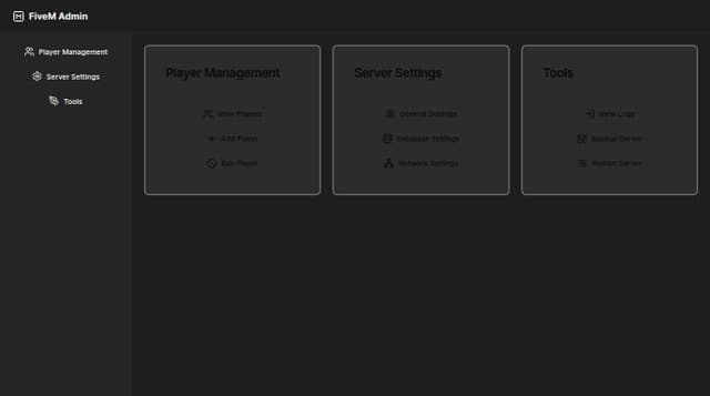 Thumbnail for prompt: create a fivem nui admin menu look ultra smoth