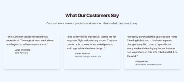 Thumbnail for prompt: Testimonial Section: Customer testimonials showcasing positive feedback and experiences