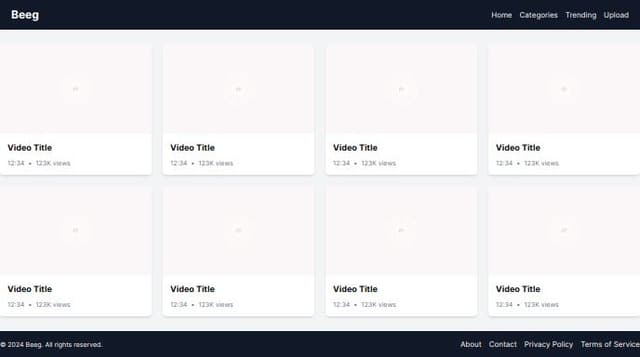 Thumbnail for prompt: beeg.com clone