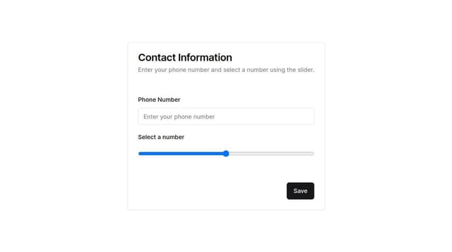 Thumbnail for prompt: Make me a telephone number input.     But make it a number slider 