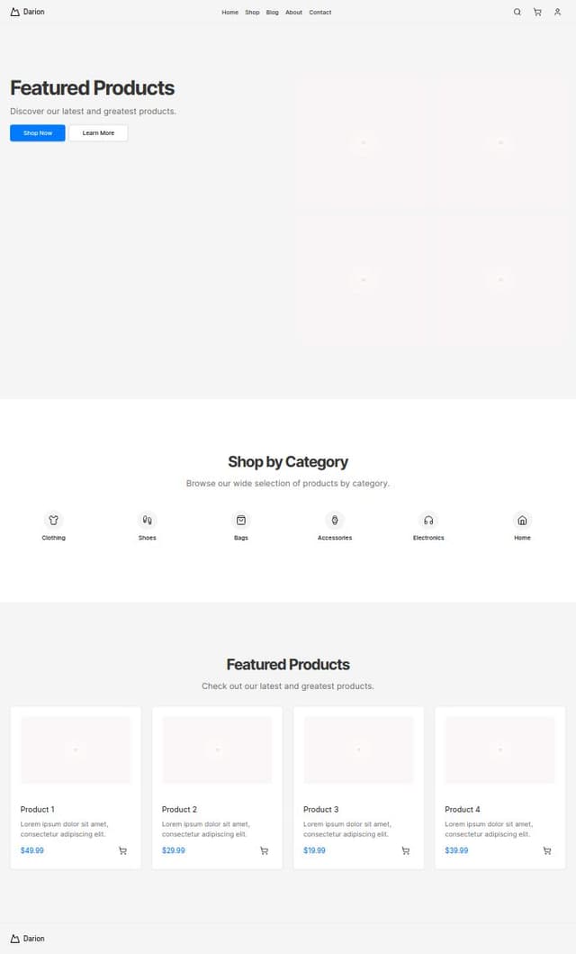 Thumbnail for prompt: https://wpbingosite.com/wordpress/darion/   根据这个网址生成效果