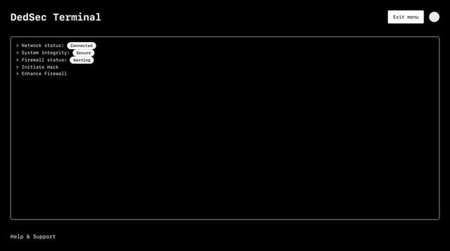 Thumbnail for prompt: Change the text to "Exit menu"