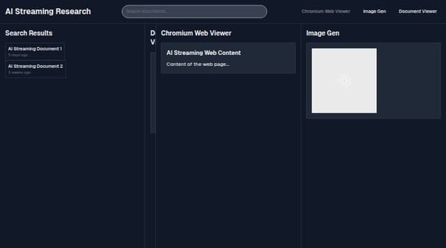Thumbnail for prompt: integrate chromium as the default web viewer, generate the web viewer and the image gen windows that should be dynamic to their topcs