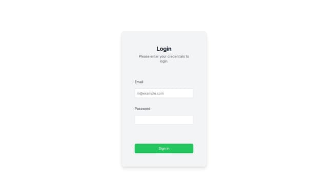 Thumbnail for prompt: A login form in bento style