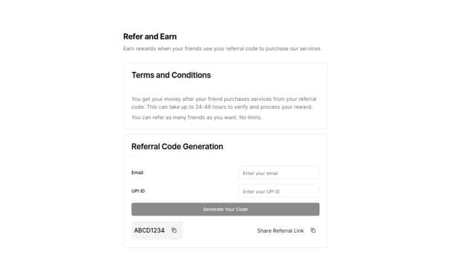 Thumbnail for prompt: the button is disabled if there is no input in email and upi id


