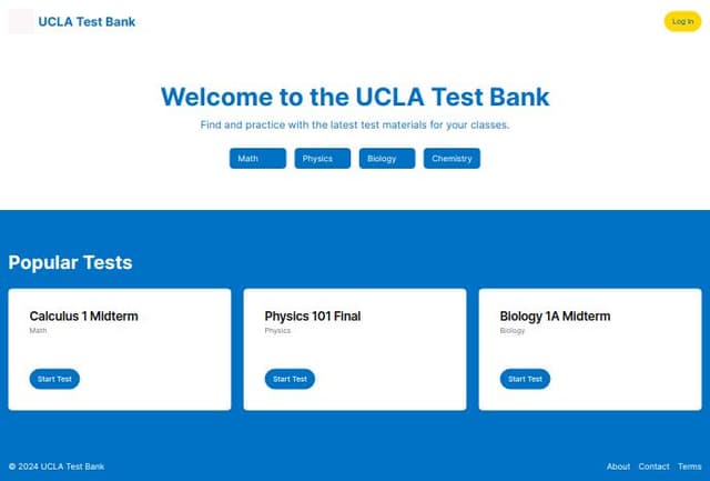 Thumbnail for prompt: remove the search bar at the top right and replace it with a log in button