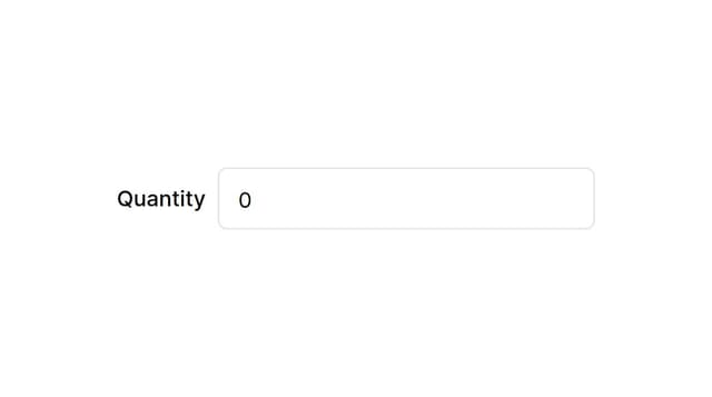 Thumbnail for prompt: create a number input using shadcn