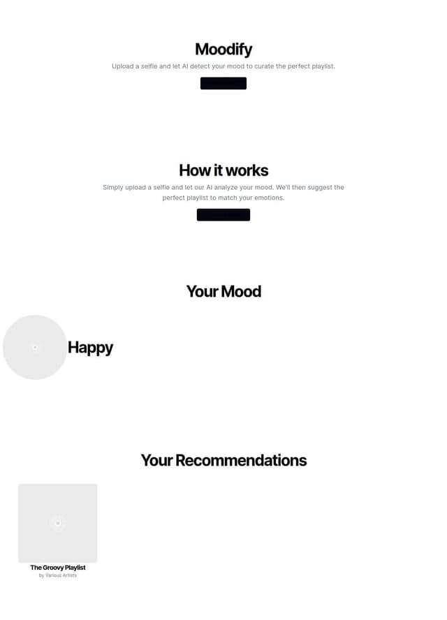 Thumbnail for prompt: Emotion-based Music Recommender:

Build a music recommendation app that suggests playlists based on the user's detected emotions. Users can upload a selfie, and the app provides music suggestions that match their current mood.