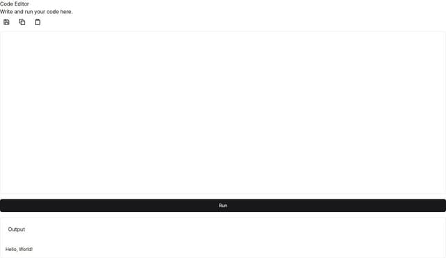 Thumbnail for prompt: Make a page with Monaco editor 