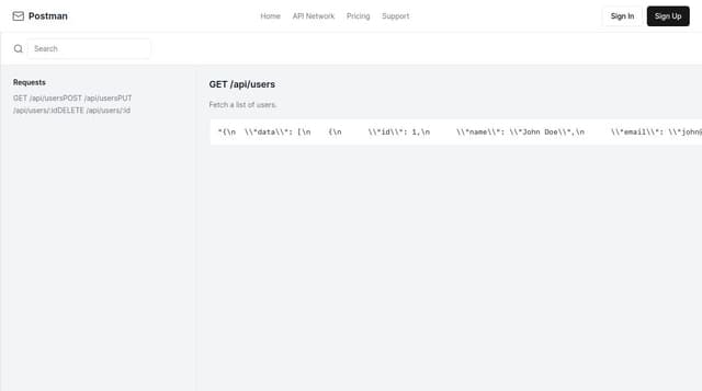 Thumbnail for prompt: postman ui