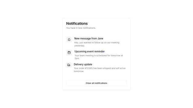 Thumbnail for prompt: a notification panel