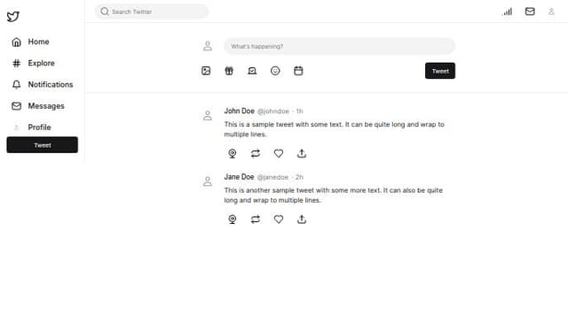 Thumbnail for prompt: A Twitter UI