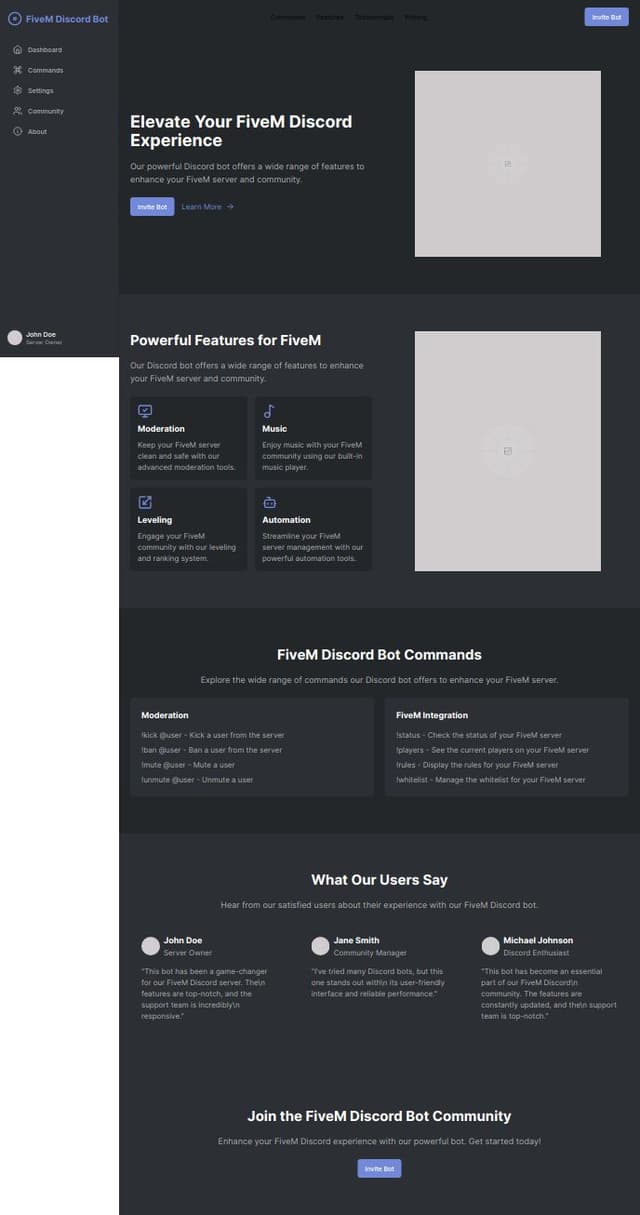 Thumbnail for prompt: A more advanced sidebar and the theme of our site will be dark.
