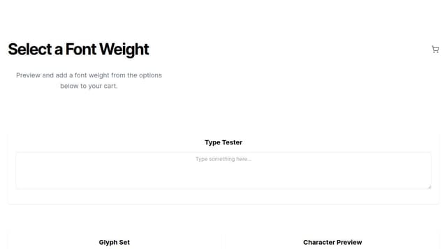 Thumbnail for prompt: when hover on glyph set, character preview changes