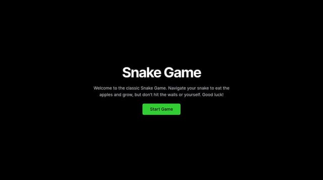 Thumbnail for prompt: Snake game splash screen