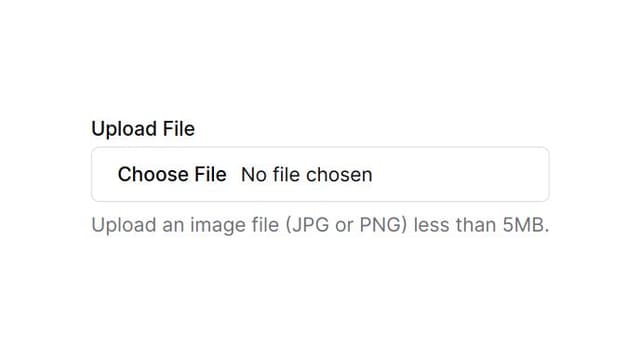 Thumbnail for prompt: generate a input type file with yup validation
