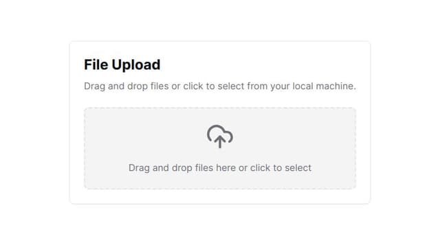 Thumbnail for prompt: create a react dropzone file with shadcn