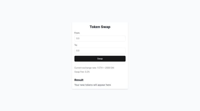 Thumbnail for prompt: token swap ui