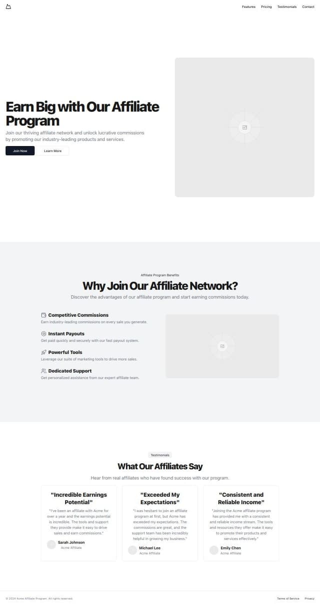 Thumbnail for prompt: Affiliate marketing landing page