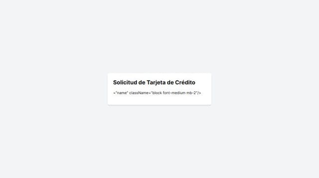 Thumbnail for prompt: Crear un aplicación web utilizando Java Server Faces (JSF) como tecnología y framework, esta aplicación debe soportar los servicios para el proceso de Solicitudes de Tarjeta de Crédito, de acuerdo con el caso de estudio "Entidad Financiera". Se debe respetar y seguir el patron MVC, JSF por defecto esta basado en dicho patrón. todo en español