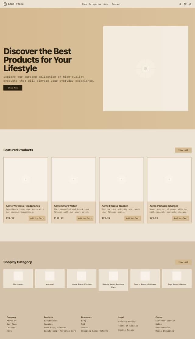 Thumbnail for prompt: E commerce website 