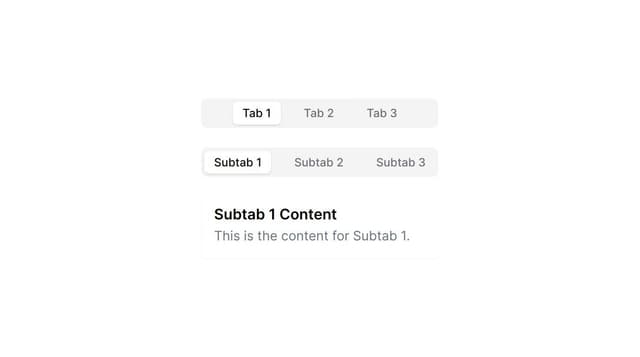 Thumbnail for prompt: nested tabs with 3 levels