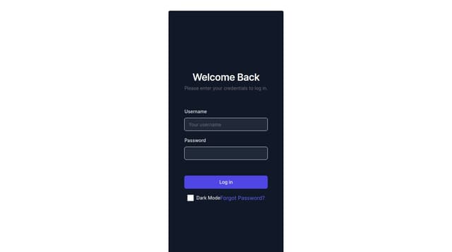 Thumbnail for prompt: An iOS app, login page for codeforces, dark mode, elegant and bold look, dark gradient background