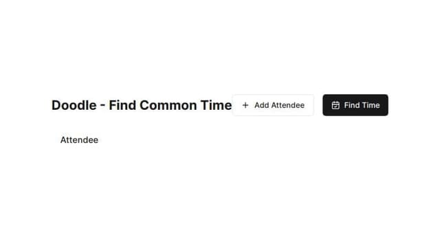 Thumbnail for prompt: doodle app to find common time to meet for a group of people. granularity is 1 day. app should show following:
* app shows table with whole month, on horizontal axis -- days, on vertical -- attendees. available days are green, unavailable -- red
* add 3 random attendees, 14 days period