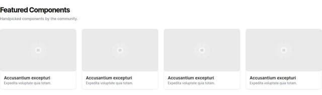 Thumbnail for prompt: create 4 cards on the same row and make two rows. Each card has an image, and the title and description are within the card on the image