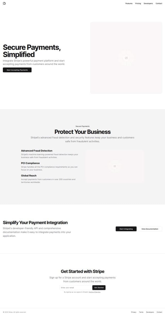 Thumbnail for prompt: stripe payment landing